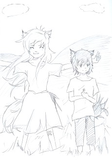 Ame & Yuki gezeichnet von Mi